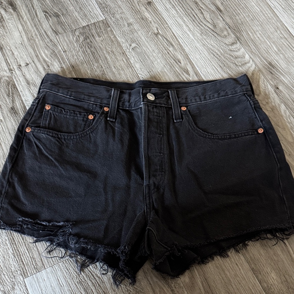 Levi's Black Jean Shorts for Women